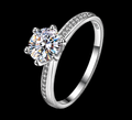 Anel Solitário Moissanite 1ct